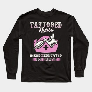 Tattooed Nurse Long Sleeve T-Shirt